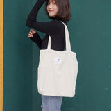 Women Corduroy Canvas Tote Handbag Female Cloth Shoulder Bags  Ladies Casual Shopping Bag Girls Reusable Folding Storage Bags