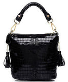 Vvsha Designer Shiny Graceful Crocodile Grain Women's 100% Genuine Leather Embossed Cross Body Handbags*Free Shipping GY14