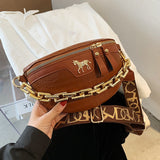 с доставкой PU Leather Small Simple Waist Packs For Women 2020 Chest Bags Female Fashion Phone Purses Chain Travel Belt Bag