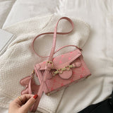 с доставкой Luxury PU Leather Flap Shoulder Crossbody Bags For Women 2021 Letter Decoration Women's Designer Small Handbag