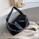 FANTASY 2020 Newest Autumn Winter Handbags For Women Fashion Black High Capacity Tote Bags Metal Chain PU Messenger Shoulder Bag