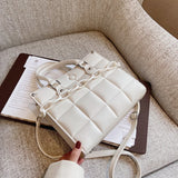 Lattice Square Crossbody Bag 2021 New High-quality PU Leather Women's Designer Handbag High Capacity Shoulder Tote Bag