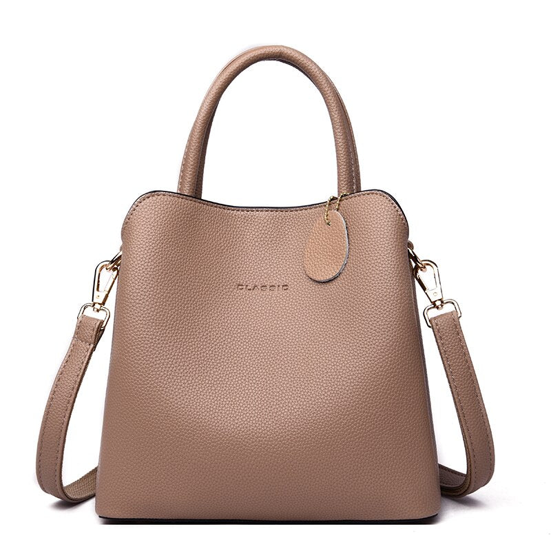 Christmas Gift Luxury Brand Women Handbags Designer Shoulder Bags Leather Handbags Three-layer Pocket Crossbody Bags For Women 2020 Tote Bag