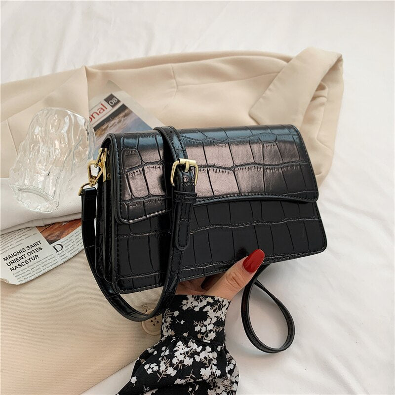 FANTASY 2021 Newest Style Gradient Color Crocodile Pattern Handbags For Women INS Hot Sale Trendy Shoulder Crossbody Bags Ladies