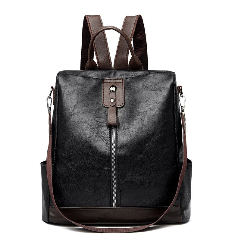Fashion Anti-theft Women Backpacks Famous Brand High Quality PU Leather Travel Backpack Ladies Large Capacity Shoulder Handbags