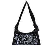 Christmas Gift Cartoon Graffiti Underarm Bag Female 2020 New Fashion Portable Bag Soft Leather Shoulder Bag For Women Quality Tote