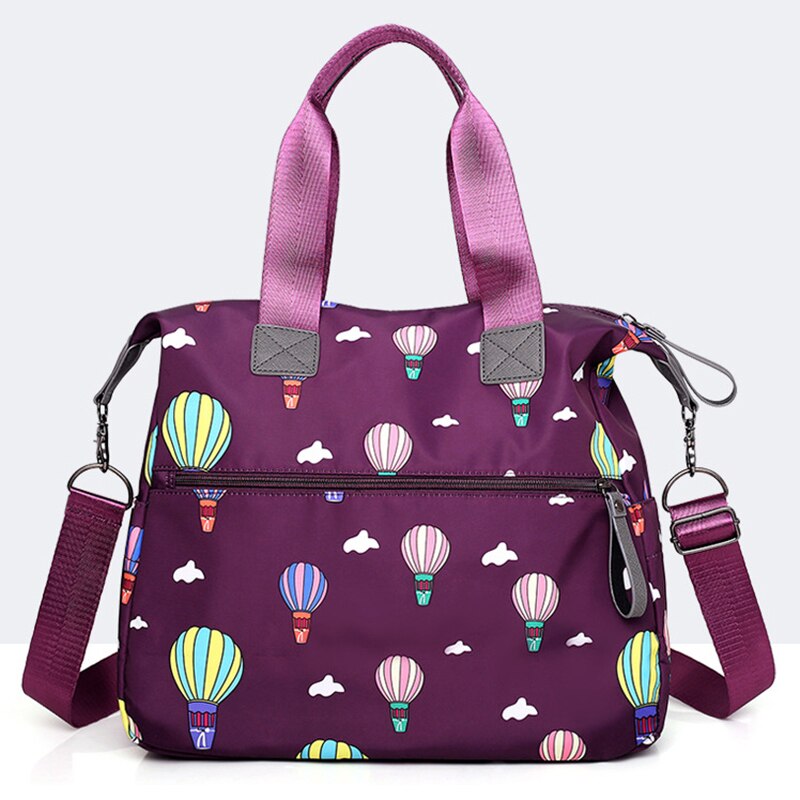 Casual Nylon Crossbody Bags Women Messenger Bags Shoulder Bag Female Handbag Zipper Decoration Ladies Printing Messenger Bags