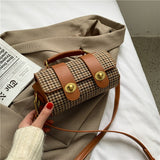FANTASY Houndstooth Messenger Bags For Women Small Retro Shoulder Crossbody Bags Female Good Quality 2021 Luxury Trendy Handbags