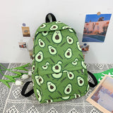 Christmas Gift 2021 summer new avocado backpack Fashionable cute little fresh women's nylon backpack College style teen girl student schoolbag