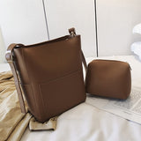 Vvsha  Large Capacity Women Shoulder Bags Designer Brand Handbags Luxury Pu Leather Crossbody Bag Casual Tote Simply Buckets Bag Purse