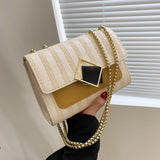 High Quality Contrast Color Straw weaving Shoulder Bags for Women 2020 Messenger Bag Phone Handbags and Handbags