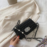 Back to College Elegant Female Square Crossbody bag 2021 New High-quality PU Leather Women's Handbag Diamond Lock Chain Shoulder Messenger Bag