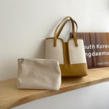 Korean style Patchwork women handbag large Capacity Fashion Canvas female Shoulder Crossbody Bag big ladies totes composite bags