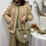 Christmas Gift Faux Fur Korean Plush Tote for Women Weekend Winter Furry Female Handbags Wool Brand Designer Ladies Top Handle Bag Casual 2021