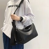 Christmas Gift Messenger Bag Fashion Brand Japanese Simple Pu Female Bag Shoulder Bag Casual Wild Ins Trend Couple Sports Bag