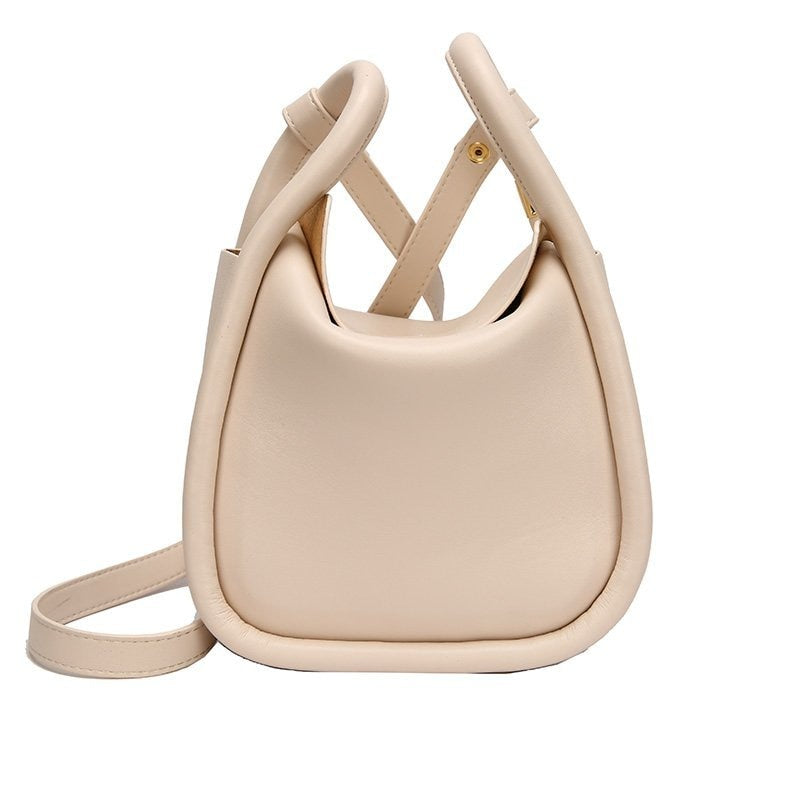 Solid Color PU Leather Bucket Bags For Women 2021 Summer Simple Ladies Crossbody Shoulder Handbags Lady Fashion bags