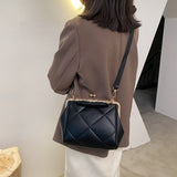 PU Leather Crossbody Bags for Women 2021 Clip Shell Handbags Female Shoulder bags Trend Lady Designer plaid ladies Hand Bag
