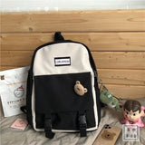 Vvsha Korean Version of Harajuku Cute Girl Student Schoolbag Multifunctional Fashion Backpack Outdoor Travel All-Match Package