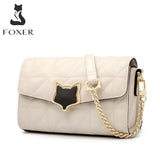 FOXER 2021 Fashion Pillow Bag Space Pad Cow Leather Women Shoulder Messenger Bags Casual Lady Handle Crossbody Bag Brand Purse