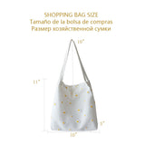 Mini Shoulder Bags for Women's Female Shopper Bag Niche Designers Handbag Cute Embroidery Bag with Daisies Small Canvas Tote Bag 924