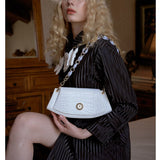 FOXER Brand Saddle Bag French Elegant Women Shoulder Bags Casual Female Crossbody Baguette Bag Lady Chain Evening Handbag Purse
