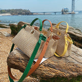 с доставкой Small Straw Crossbody Shoulder Bags for Beautiful Women 2021 Summer Fashion New Brand Travel Beach Handbags Purses