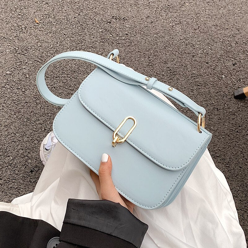 Sweet Lady Small square Tote bag 2021 Fashion New High quality PU Leather Women's Designer Handbag Chain Shoulder Messenger Bag