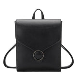 Back to College 2021 New Vintage Woman Backpack High Quality PU Leather School Bags For Teenage Girls Fashion Soft Lady Double Shoulder Bags