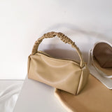 Pleated Tote bag 2021 Fashion New High-quality PU Leather Women's Designer Handbag Vintage High capacity Armpit bag Hand bag