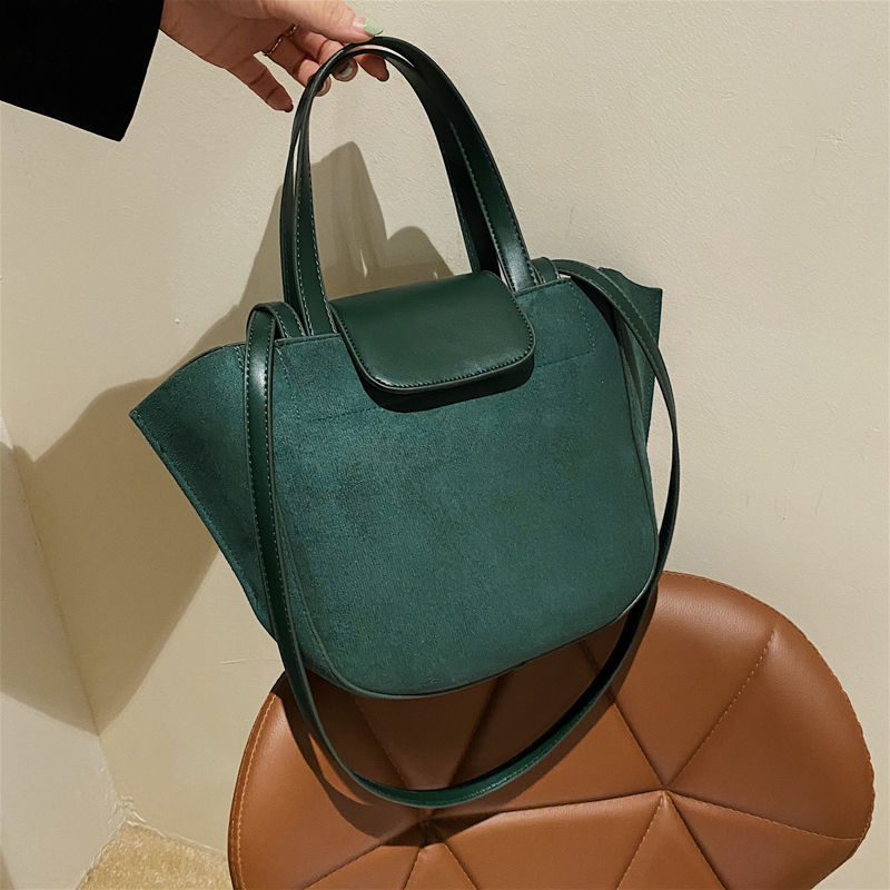Tote Women Bag Crossbody Bag Designer Shoulder Bag Female Handbag Bucket Purse Retro PU Leather Simple All-match Fashion 2021