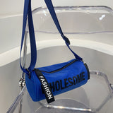 Women messenger bags barrel Letters Design female Shoulder Bags High quality waterproof Oxford ladies handbag and purse Gym Bag
