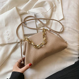 Chain Underarm Bag 2021 Summer New High-quality Soft PU Leather Women's Designer Handbag Luxury Brand Shoulder Messenger Bag