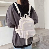 Back to College Fashion Small Backpack Canvas Women  Backpack Anti-theft Shoulder Bag School Bag for Teenager Girls School Backapck Female