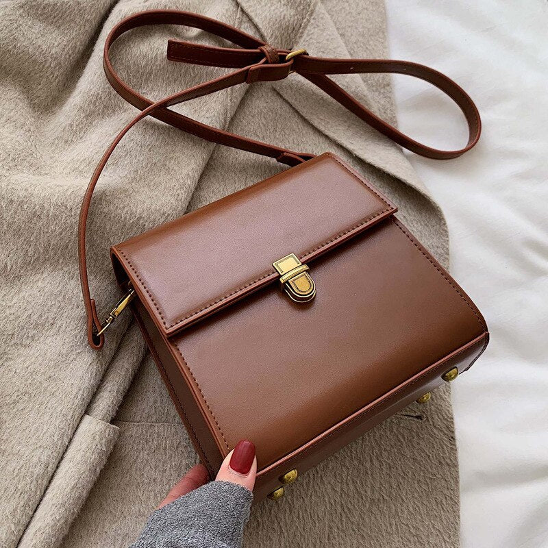 Vintage Square Crossbody Bag with Embossed Pattern and Adjustable Strap -  Stylish Camera Bag and Purse for Women Fashion Trend Color matching Lady PU Crossbody  Bag For Women
