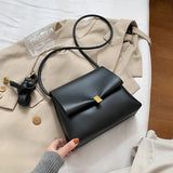 Christmas Gift Simple Solid Color PU Leather Crossbody Bags For Women 2021 Trend Branded Shoulder Bag Handbags Trending Luxury Hand Bag