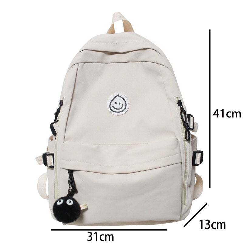 Simple Nylon Women Backpacks Female Travel Double Shoulder Backpack School Bag for Teenagers Girls Boys Preppy College Mochila
