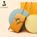 FOXER Brand Cow Leather Girl's Mini Cross-body Bag Fashion Female Small Messenger Bags Lady Shoulder Bag Cute Cellphone Bag