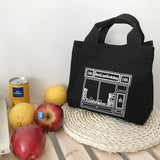 Christmas Gift London New Lunch Bag Canvas Lunch Box Picnic Tote Cotton Cloth Small Handbag Pouch Dinner Container Food Storage Bags For Women