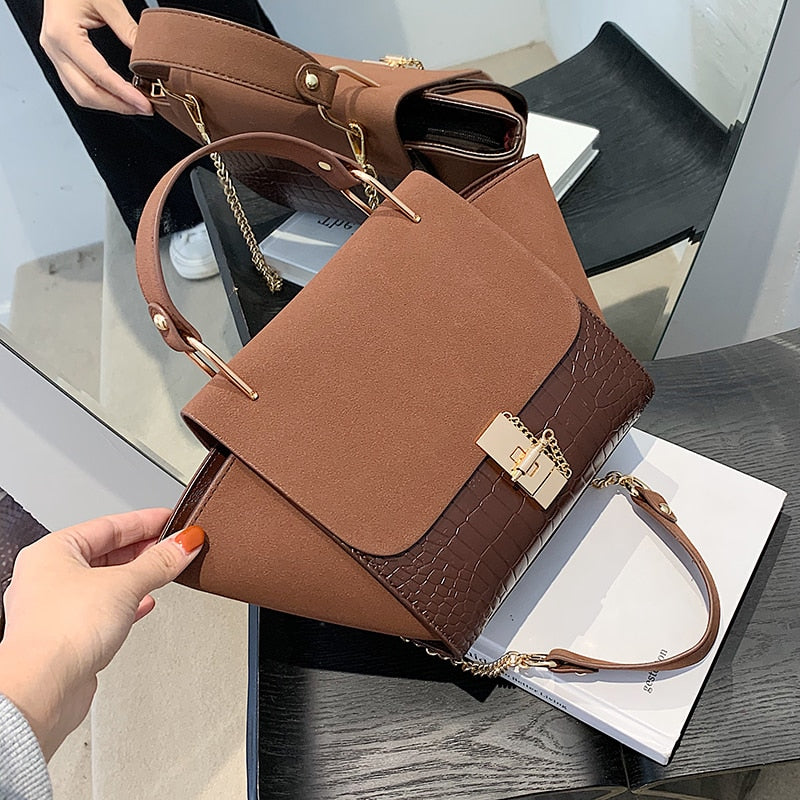 Vintage Wing shape Tote bag 2020 Fashion New High quality Matte PU Leather Women's Designer Handbag Chain Shoulder Messenger Bag