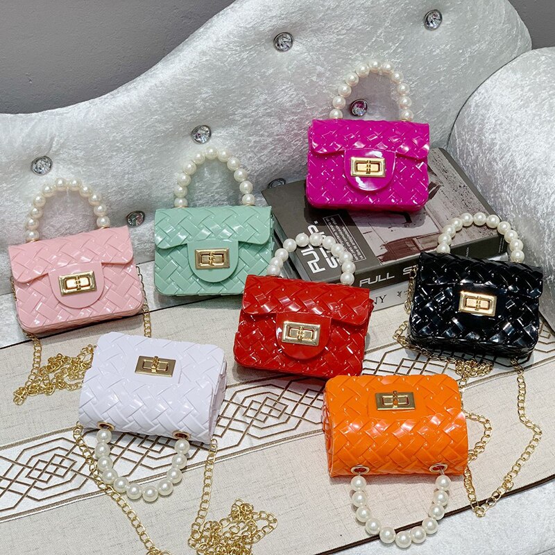 Summer Jelly Bag Luxury Brand Shoulder Bags Handbags For Women 2021 Designer Pearl handle Mini Crossbody Bag Purse and Handbags