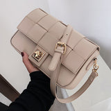 Weave Design women Flap Crossbody Bags Small PU Leather Trend Brand Female Shoulder bags 2021 new ladies Handbags and Purses