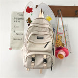 DCIMOR New Multiple Pockets Waterproof Nylon Women Backpack Female Large Capacity Mesh Travel Bag College Girl's Schoolbag