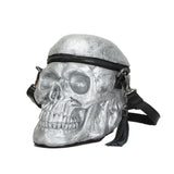 Back to School Hot Sale Punk Skull Bag 3D Black Zipper Purse Portable Shoulder Bag Gothic Bag Skull Bag Motorcycles Bag for Cool Girl
