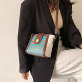 Vintage Women PU Leather Printing Shoulder Crossbody Bags Female Travel Messenger Bag Casual Ladies Small Handbags Purse