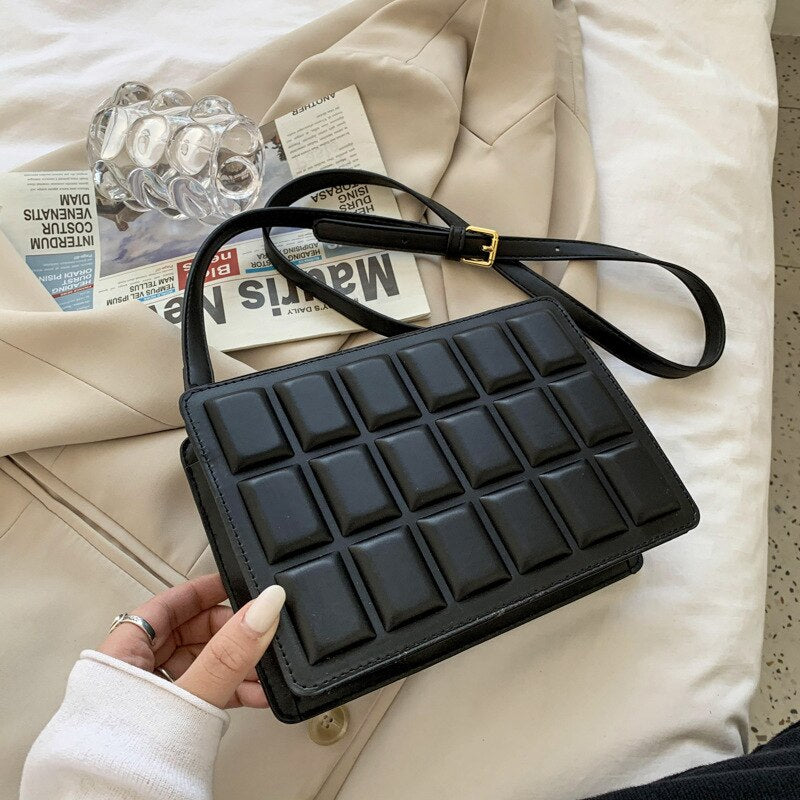 Vvsha Chocolate Small Square Bag For Women 2023 Summer New Fashion Luxury PU Leather Crossbody Bag Ladies For Daily Use