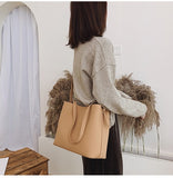 Vvsha Casual Large Capacity Tote Designer Handbags Luxury Matte Leather Female Shoulder Messenger Bag Big Buckets Bag Lady Purse