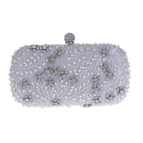 Vvsha Women's Clutch Bag Crystal Pearl Clutch Purse Luxury Handbag Embroidery Evening Bag Wedding Bag for Bridal Shoulder Bag
