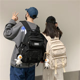 Back to College DCIMOR New Large Capacity Waterproof Nylon Women Backpack Men Multiple Pockets Laptop Backpack Schoolbag for College Couples