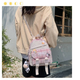 Christmas Gift Korean Style Canvas Small Mini Backpack For Women Fashion Travel Backpack Leisure School Bag Tote For Tennage Girl Shoulder Bag