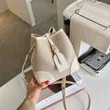 Vvsha 2022 Newest Matte Bucket Bags For Women 6 Colors Fashion Messenger Shoulder Bags Good Quality Luxury Wild Handbag